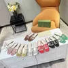 Classic High Heeled Sandals Party 100% Leather Women Dance Shoe Designer Sexy Heels Suede Lady Metal Belt Buckle Slides Slipper Thick Heel Summer Woman Beach Shoes