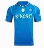 23ナポリサッカージャージーメンズキットキッズセットマグリアナポリ2023 2024 Zielinski Anguissa Olivera Maradona Shirts Goalkeeper Lozano SSC Maillots Halloween