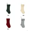 Christmas Decorations Personalized High Quality Knit Stocking Gift Bags Xmas Socking Large Decorative Socks Drop Delivery Home Garden Dhche