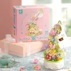 Blocks Valentine's Day Flower Lighting Music Building Block Home Decor Anime Creative Gift Toy for Child 575st R230913