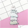 Pins Brooches Wholesale- Acrylic Brooch Pins Cat Dog Giraffe Women Men Jewelry Shoes Package Clothes Accessories Japan Harajuku Bad Otpwd