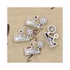 Charms Wholesale-99 Cents 5st Football Soccer Cleats 15x2m Antique Making Pendant Fit Vintage Tibetan Sier DIY Armband Halsband Drop Dhuxy