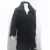 Skórzane męskie faux męskie długie fautyczne płaszcze płaszcze splatanie zimowa moda zagęszczanie lapów wielokrotnego rozmiar kurtki ciepła skórzana kurtka 230912