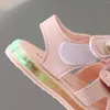 Premiers marcheurs filles sandales été bébé chaussures semelle souple Baotou curseurs filles enfant en bas âge fille gelée sandales rose pour