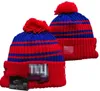 2023 New York Beanie NYG Baseball Squadra nordamericana Toppa laterale Inverno Lana Sport Cappello lavorato a maglia Berretti con teschio Berretti A2