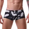 Underpants Sexy Mens Underwear Elastic Boxer Briefs Wicking All Seasons Bikini Trunks Lightweight Print Flat Boxers