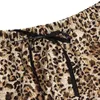 Women's Sleep Lounge Women's Sleepwear Sexy Set Sling Lingerie Lace Leopard Print Underwear and Shorts Pajama Bayan Geceliklerl230913