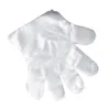 Disposable Gloves 100Pcs Plastic Large Polyethylene Clear Food Dealing Cooking Cleaning Kitchen Restaurant BBQ Accessory