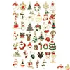 45st/Lot Christmas Oil Drip Alloy Diy Jewelry Accessories Santa Claus Snowman Bell örhängen