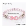 Pink Ribbon Diamond Bracelets Bangle For Women Breast Cancer Awareness Bracelet Drop Delivery