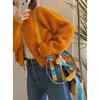 Kvinnors stickor Tees Mexzt Solid Sticked Cardigan Women Sweet dragkedja beskurna tröjor Koreanska vintage Casual Knitwear Coat Löst korta hoppare Jackor 230912