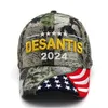 Party Hats New Desantis 2024 Cap USA Flag Baseball Caps Snapback Prezydent Hat 3D Hafdery hurtowe upuszczenie dostawy domu ogród festi festi dhr8t