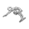 Charms moda łatwa do majsterkowania 30pcs stop alloy Rhodium lub złota gimnastyka gimnastyka dziewczyna biżuteria berloque nadaje się do dostawy na naszyjnik Otiwt