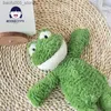 Plyschdockor kawaii groda plysch leksak stora ögon groda mjuk fylld djurgrön groda plushie figur doll barn komfort blick leksaksrum dekor q230913