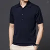 Męskie koszule T High-end Spring and Summer Botton Blendled Polo Obroź