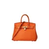 Designer Handbag Platinum Leather Women's Bag Top Layer Fashionable Simple Tote One Shoulder Messenger