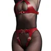 NXY BDSM Bondage Sexy Leather Harness Women Bra Body Lingerie Garter Belt Leg Tight Goth Accessories Stockings with Set Sex Shop