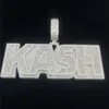 Anpassad Moissanite Penent Solid Sier VVS Baguette Moissanite Diamond Pendant Hip Hop Jewelry Iced Out Name Letter Pendant