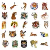 50pcs Cartoon Animal Tiger Creative Graffiti Naklejki PVC Scooter DIY Fashion Waterproof Dekoracja