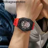 Richarmilles 시계 기계식 움직임 시계 고무 스트랩 세라믹 다이얼 방수 럭셔리 남성 wtistwatches 스위스 정통 광장