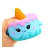 Giocattolo di decompressione Squishy Simpatici giocattoli per torta rosa 11 cm Colorf Torte di coda di cartone animato Regalo divertente per bambini Squishy Kawaii a lenta crescita Drop Deliver Otimq