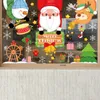 크리스마스 창 장면 레이아웃, 상점 유리 슬라이딩 도어, 스티커, 산타 클로스, 엘크, 눈사람, 정적 전기 스티커