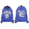 6ppl Men's Hoodies Sweatshirts Hellstar Blue Yoga Hoodie Washed and Worn Heavy Duty Printed Women's Casual Sweater