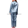 Damski sleep salon damska odzież snu piżamę dla kobiet zimowe długie rękawy seksowne bieliznę satynową piżamę setki żeńskie ubrania na noc jedwabny piżama loungewearl230913