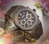 Real mają śrubę kwarcową modę Zegarki czasowe Zegarki czasowe Stopwatch Popularny zegar ze stali nierdzewnej gumowy zegar pasa lodowany Out Hip Hop Limited Edition Watch Prezenty