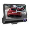 DVRS 3 Cameras Car DVR Auto Driving Dashcam مسجل مركبة مركبة 4 عرض كامل HD 1080p الأمامية 170 ° الخلفية 140 ° الداخلية 120 ° GS2857