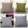 Fashion Cotton Linen Pillow Covers Solid Burlap Pillow Case Classical Linen Square Cushion Cover Sofa Decorative Pillows Cases