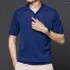 Męskie koszule T High-end Spring and Summer Botton Blendled Polo Obroź