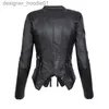 Men's Fur Faux Fur Rosetic Gothic Jacket Women Leather Female Coat Autumn Faux Soft Leather Jacket Women Fashion Zipper Motorcycle PU L18100904 L230913