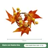 Imitation Ahornblattkranz Amazon Halloween Ernte Herbst Kürbis Beere Tischdekoration Kerzenring