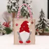 Present Wrap Christmas Tygväskor Candy Pouch Linen Bag med handtag Festival Party Cookie Packaging Box 29 16 0.5 cm