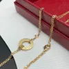 Bracciale a doppio strato Collana di gioielli di design con diamanti Gioielli di lusso Gioielli da donna con placca in oro Catena in acciaio al titanio CYG2391321-6