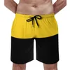 Herren-Shorts, Anime-Strand, Flagge von Sachsen-Anhalt, locker, elastisch, lässig, lustig, Grafik, Hawaii-Hose, verstellbare Kordelzug-Breat