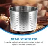 Double Boilers Stainless Steel Filter Barrel Multipurpose Crawfish Pot Leaky Turkey Fryer Basket