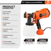 Spray Guns 600W/750W Electric Spray Gun 4 Nozzle Sizes 1000ml/1200ml HVLP Household Paint Sprayer Flow Control Easy Spraying by PROSTORMER 230912