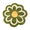 Tapis imitation cachemire tapis de sol mignon fleur rose salle de bain absorbant antidérapant salon tapis pour enfants