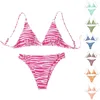 Kvinnors badkläder Elegant Bikini 2023 Kvinnor Sexig Sling Split Plus Size Swimsuit Tvådel sträng Femme Brasiliansk set baddräkt