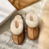 Chinelos de pele para mulheres usando pele integrada toe botas de neve novo inverno 2023 um pé chinelos de algodão quente