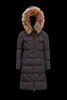 2023 Autumn Winter Women's White Duck Down Parkas Zipper Jackets Hooded Fur Striped Woman's Slim Long Coats MK23024