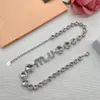 MI U – collier et Bracelet en Zircon avec lettres et strass, grand ensemble de diamants, tempérament, lumière douce, nouvelle collection 2023