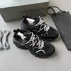 Track Runners Track 3 3.0 Ayakkabı Erkek Kadın Eğitmenleri Led Spor Sneaker Runner Shoe Deri Naylon Baskılı Triple S Spor Sneakers Tasarımcı Ayakkabı Siyah Beyaz Gündelik Ayakkabı