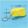 Keychains Lanyards 30 Pieces Cute 3D Eva Beach Hole Little Clog Shoe Key Chain Mini Slipper Shoes Keychain for Girl Boy Christmas Gift Dhkdx