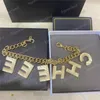 Bracelet à breloques de styliste, chaînes de poignet en or pour femmes, bijoux, pendentifs avec grandes lettres, Bracelets d'amour, bande de luxe, Chain255Y