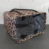 Borse per la biancheria Borsa di grande capacità Cesto per doccia con stampa leopardata ispessita alla moda Cesto per doccia riutilizzabile in tessuto Oxford impermeabile per il lavaggio del fitness