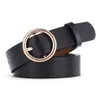 Dames lederen riem mode hoge kwaliteit vintage luxe merk tailleband pin gesp bruin effen kleur riem dames