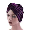 Mode noué velours femmes Turban Vintage gros noeud élastique bandes de cheveux doux solide filles bandeau chapeaux accessoires nouveau